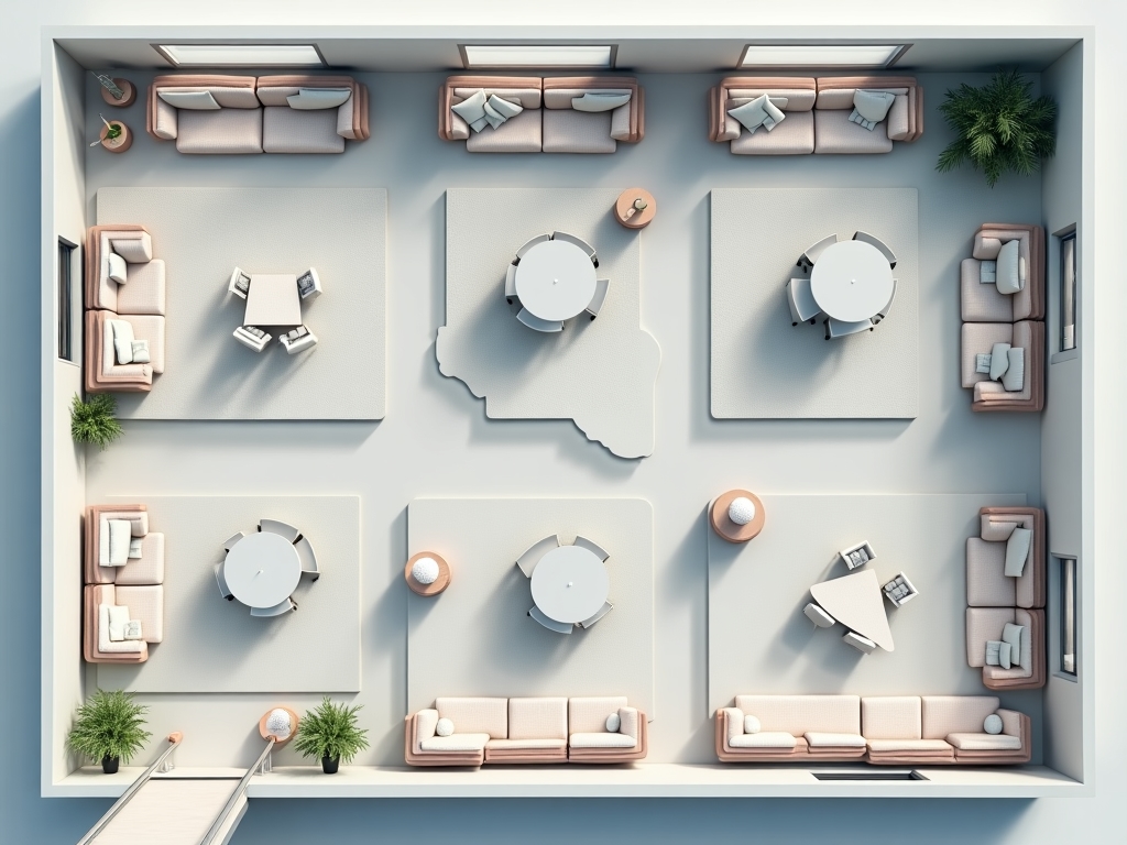 KI-gestützte Raumplanung mit mehreren Layout-Optionen